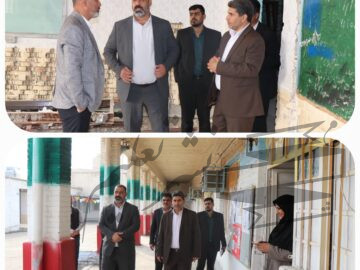 دربازدید میدانی مدیرکل نوسازی مدارس از ناحیه یک اهواز؛ بررسی اخرین وضعیت مدارس ۶ کلاسه حضرت سکینه و شهید حمید دهقان اهواز