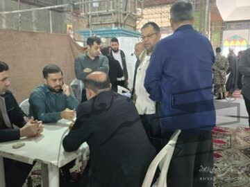 برپایی میز خدمت توسط منطقه یک شهرداری اهواز