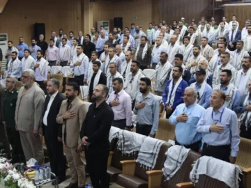 مراسم گرامیداشت هفته بسیج کارگری در مجتمع پتروشیمی مارون برگزار شد