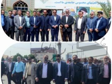 مردم بصیر خوزستان در راهپیمایی روز جهانی قدس، شعار مرگ بر اسرائیل را فریاد زدند